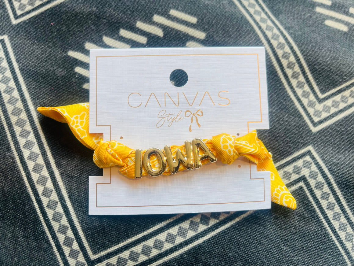 Iowa Bandana Slider Bracelet