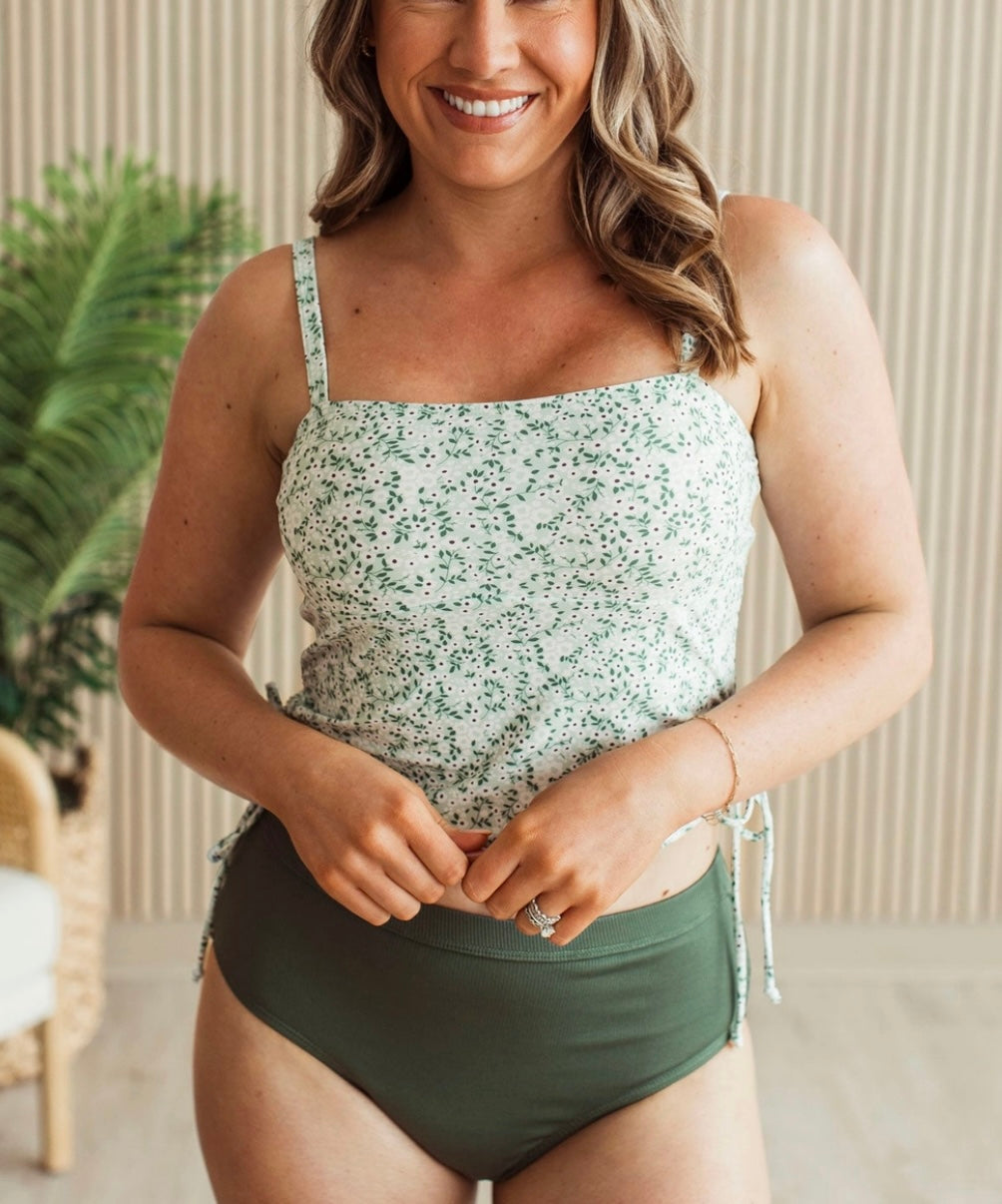 Preorder One Sunset Away Floral Print Swim Tankini Or Bottom