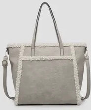 PBF LU Sherpa Grey Tote