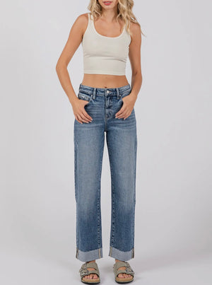 Alex High Rise Baggy Straight Jean