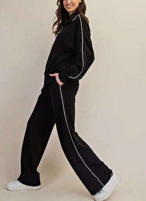 Remember When Modal Scuba Piping Quarter Zip