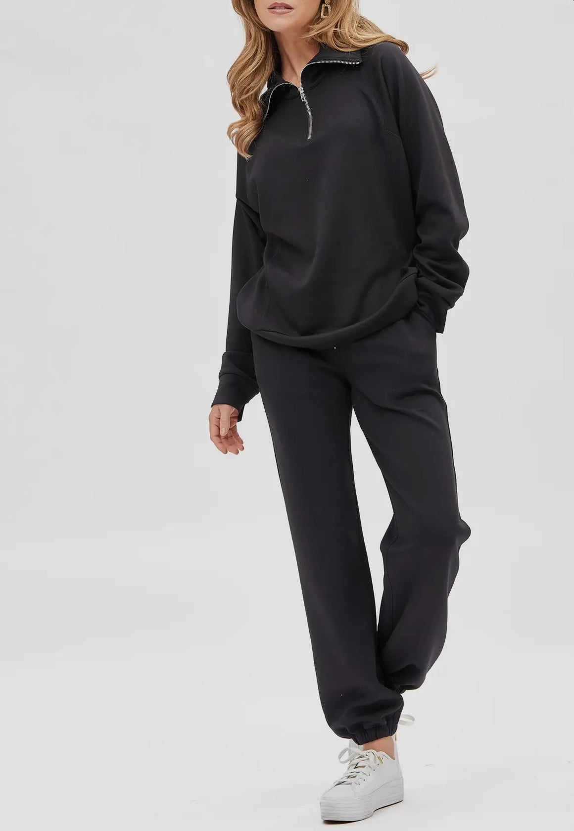 Travel Bound Quarter Zip + Jogger Modal Set (2 Colors) Extended Size