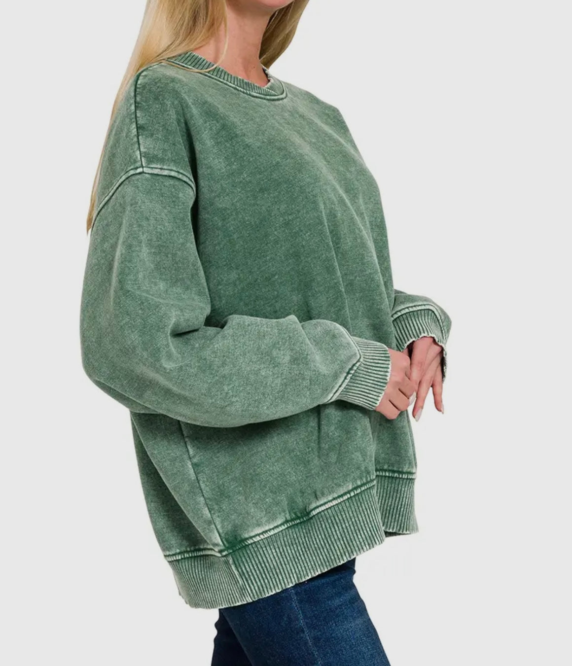 Room For Comfort Acid Washed Pullover