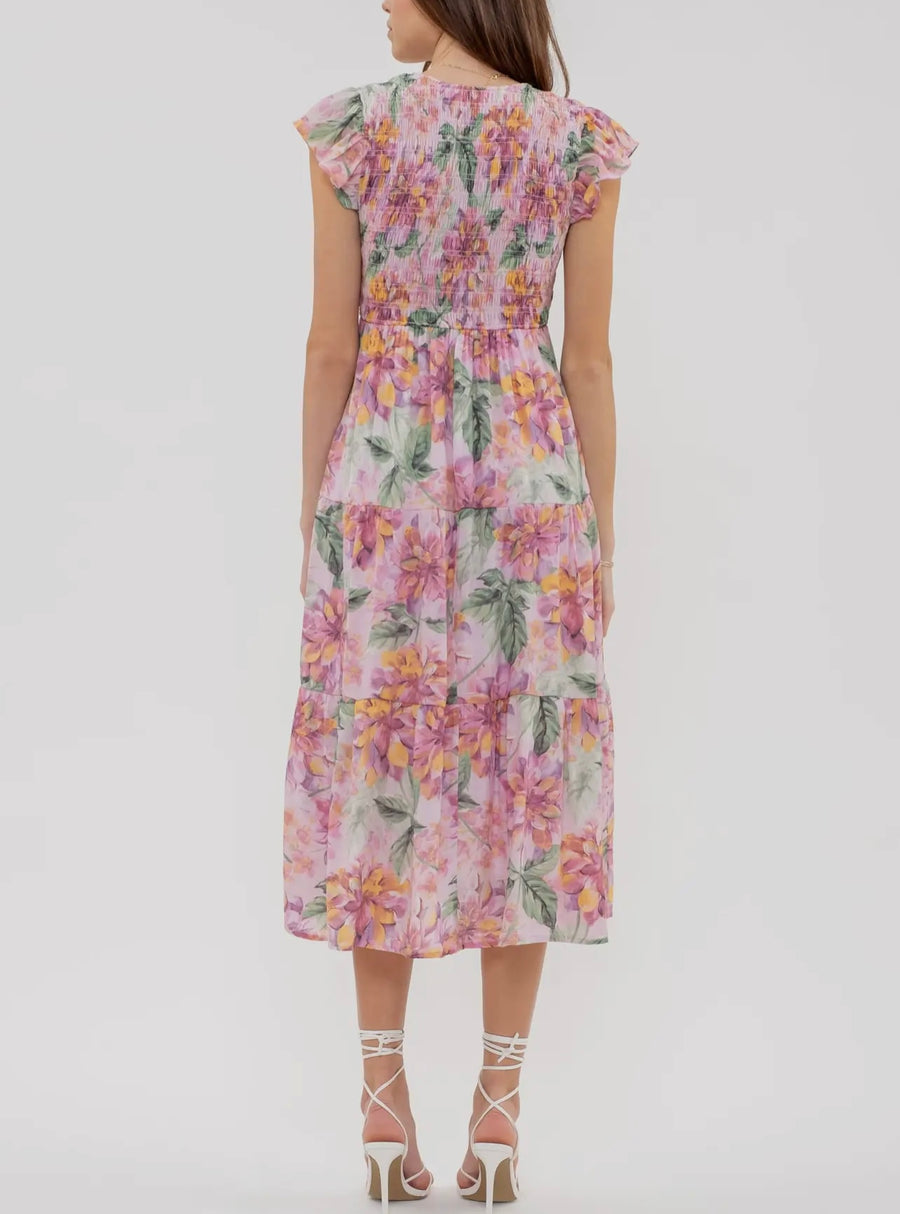 Bri Floral Midi Dress (Standard & Extended)