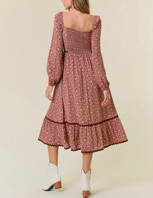 Willow Floral Square Neck Dress