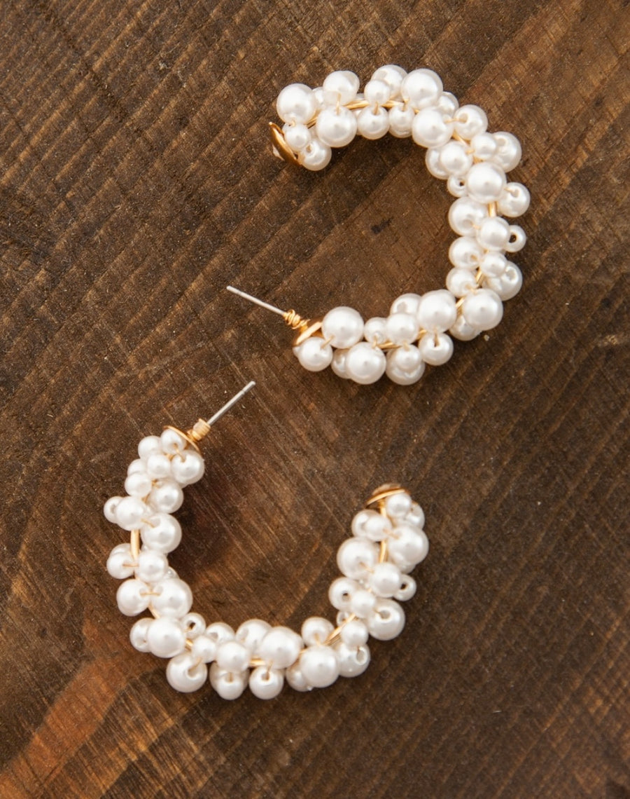 PBF Pearl Hoop Earring