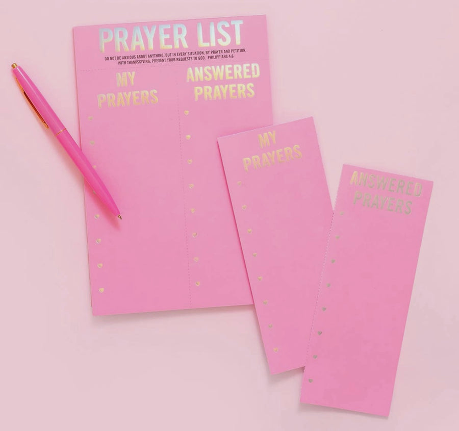 Pink Prayer List Notepa