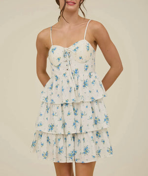 Chloe Blue Floral Dress