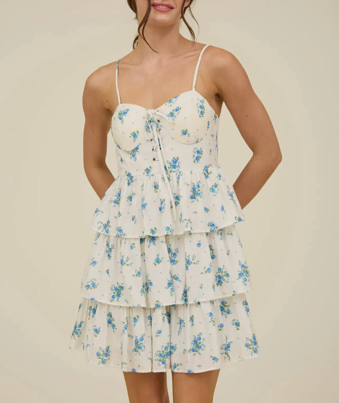 Chloe Blue Floral Dress