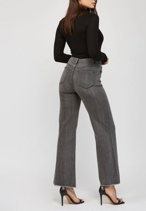 Super High Wide Leg Super Soft Grey Mica Jean