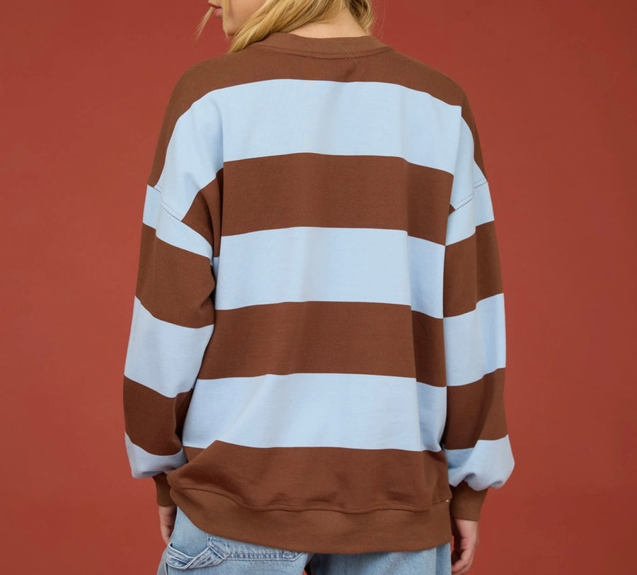 Dylan Brown & Blue Stripe Top