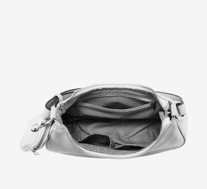 Jade Nylon Shoulder Bag With Coin Pouch Vegan Leather (2 Colors)