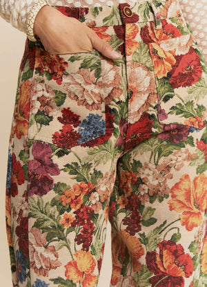 Demi Floral Tapestry Wide Leg Pant