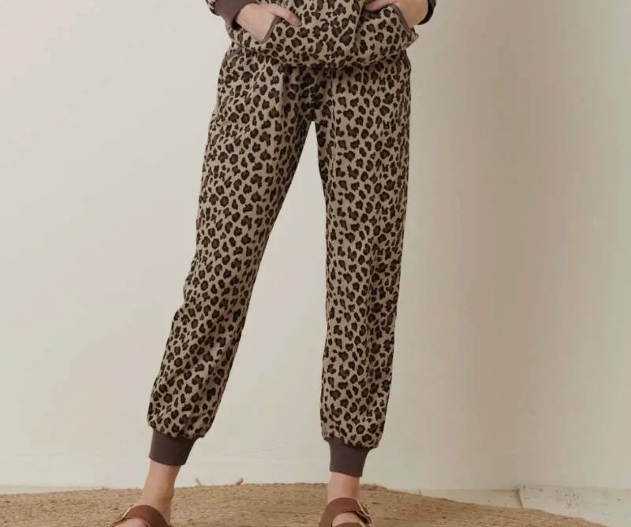 PBF Leopard Sage Jogger