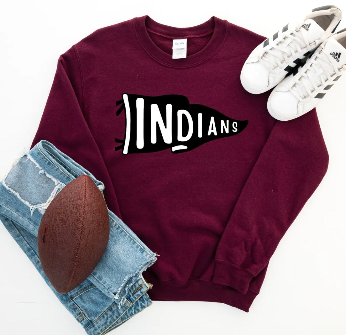 Indians Pennant Crewneck (2 Colors)