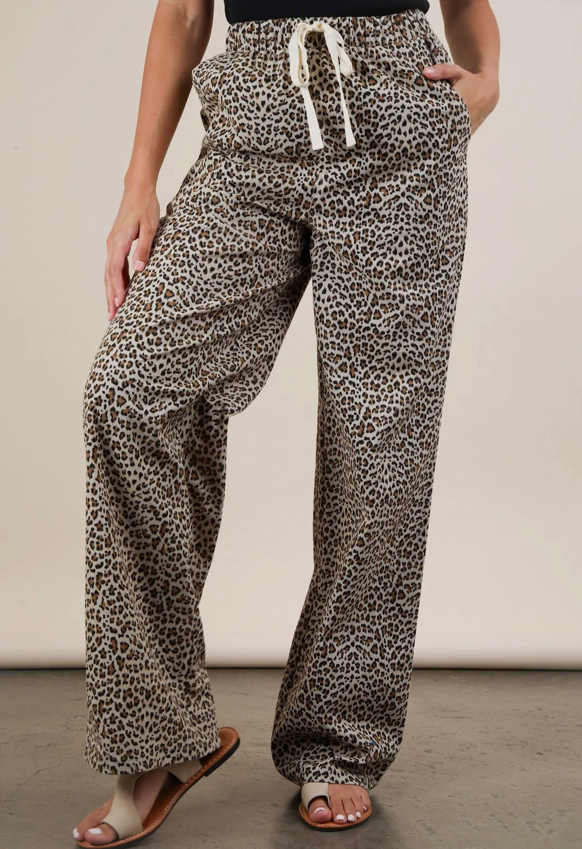 Franny Animal Print Wide Leg Pant