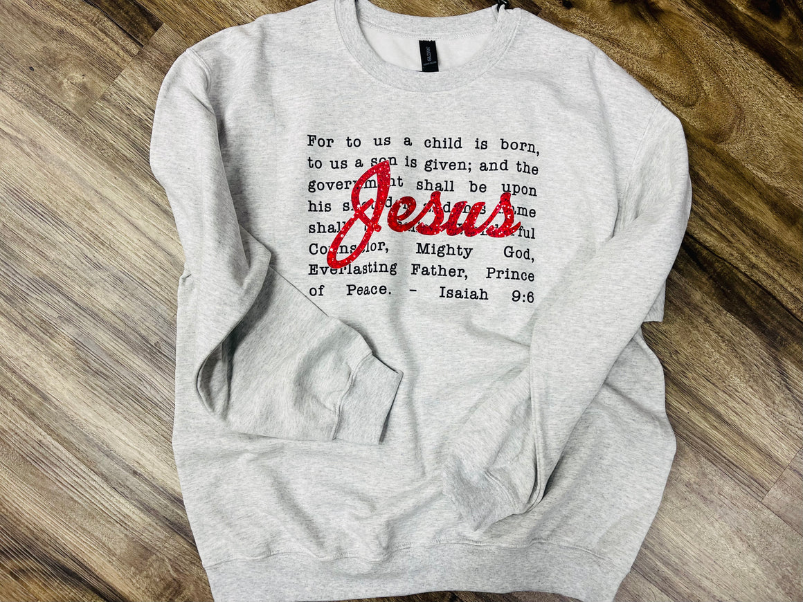PBF Jesus Red Crewneck
