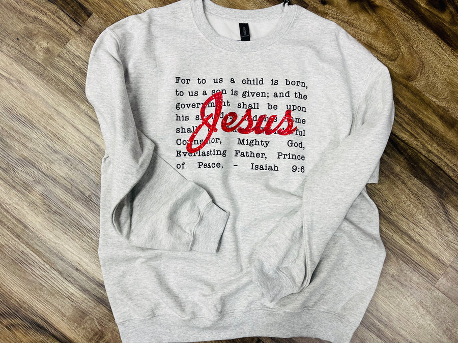 PBF Jesus Red Crewneck