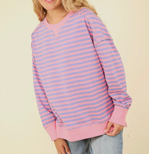 Claire Stripe Top Pink