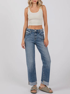 Alex High Rise Baggy Straight Jean