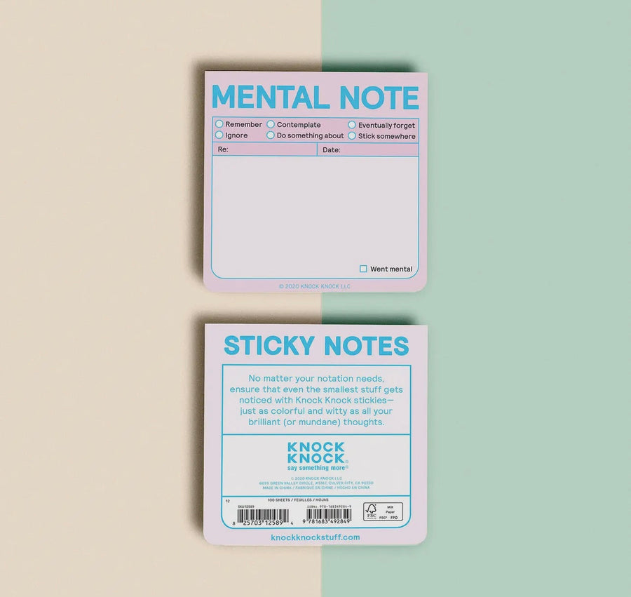 Mental Note Sticky Notes