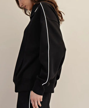 Remember When Modal Scuba Piping Quarter Zip