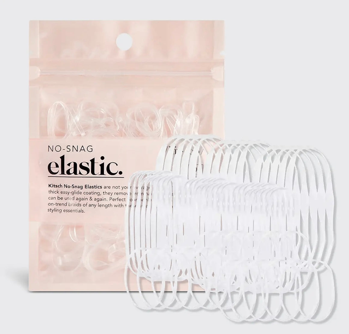 Kitsch No Snag Elastics 100pc Clear