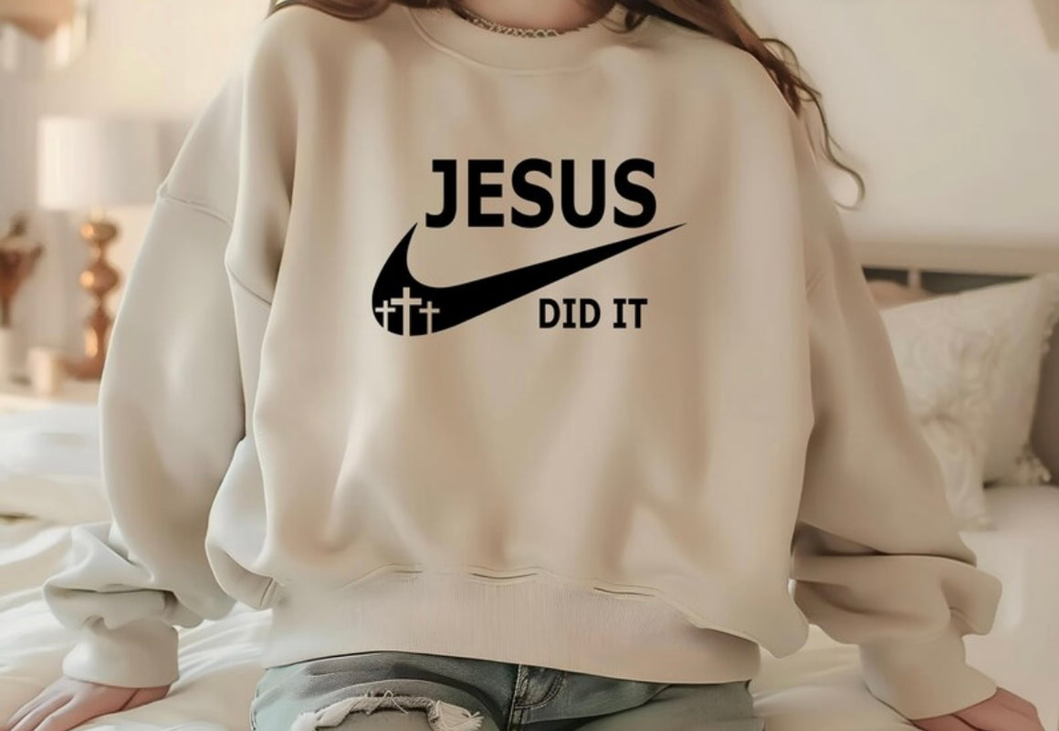 Jesus Did It Graphic Sweatshirt