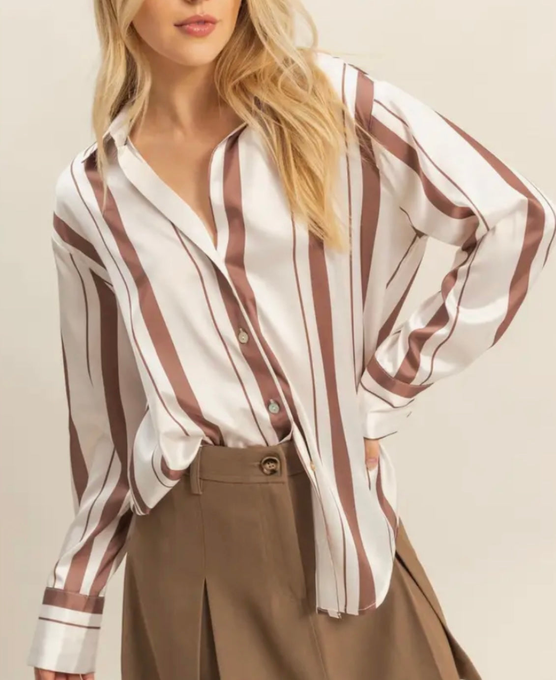 Henley Jay Stripe Blouse