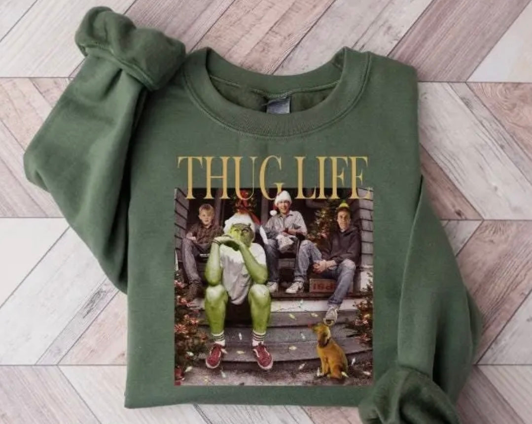 Thug Life Movie Christmas Graphic Sweatshirt