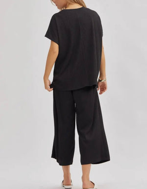Neva Black Wide Leg Set