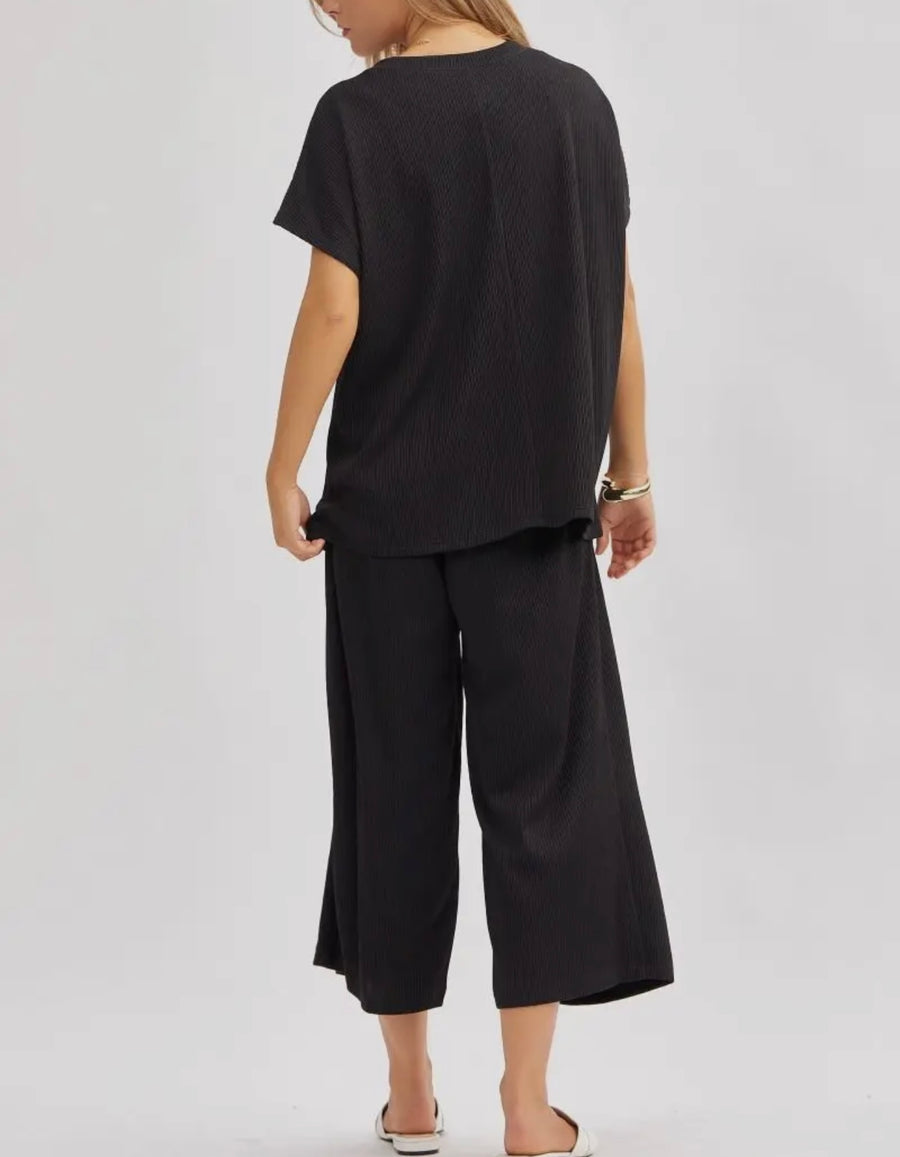 Neva Black Wide Leg Set