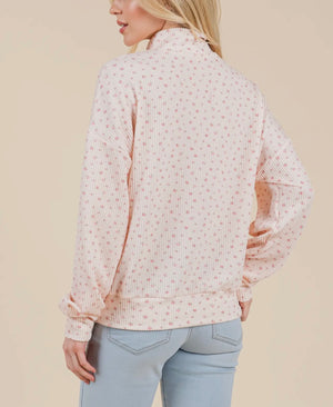 Maybe Late Ditsy Floral Pullover