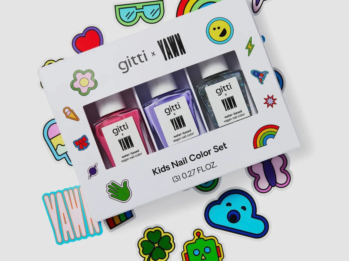 Yawn Clean Kids Nail Polish Trio