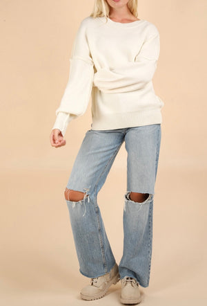 Fin Ivory Knit Sweater