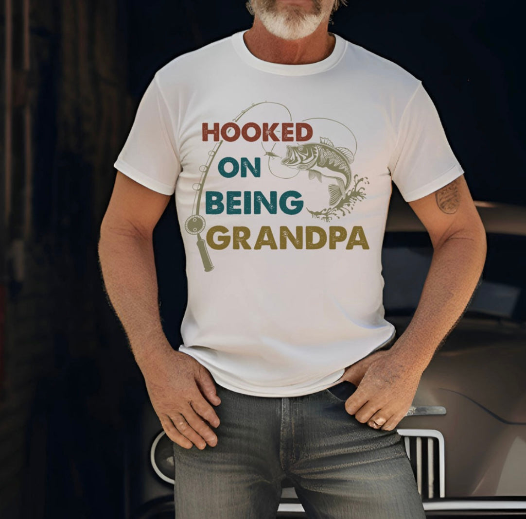 Hooked On Being A Grandpa Tee
