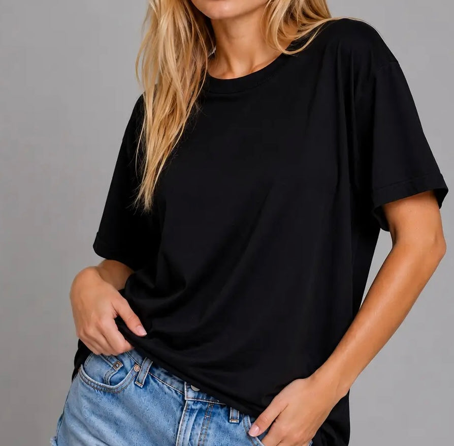 Basic Babe Relaxed Loose Fit Super Soft Tee