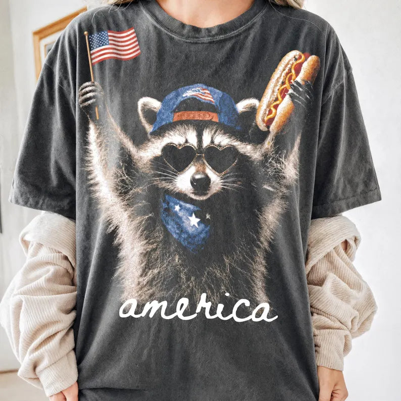 America Raccoon Tee