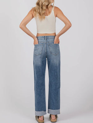 Alex High Rise Baggy Straight Jean