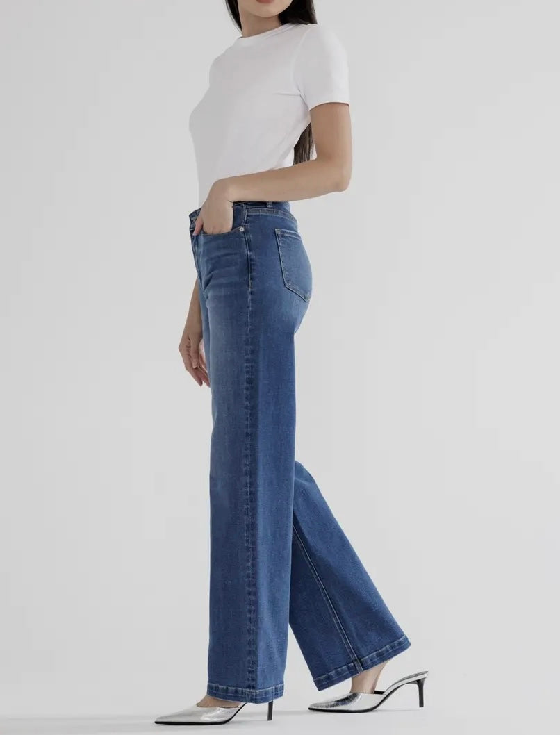 Mica High Rise Wide Leg Denim Jean