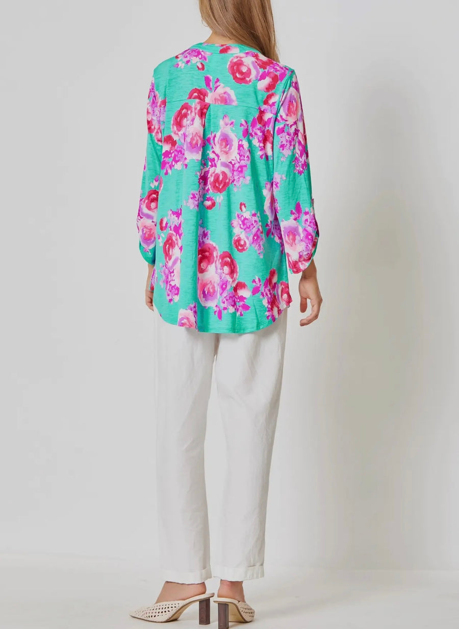 Brooklyn Floral Wrinkle Free Top