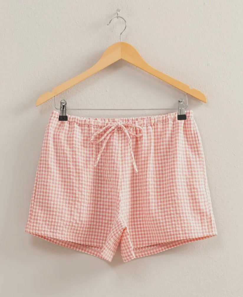 Pink Gingham Short