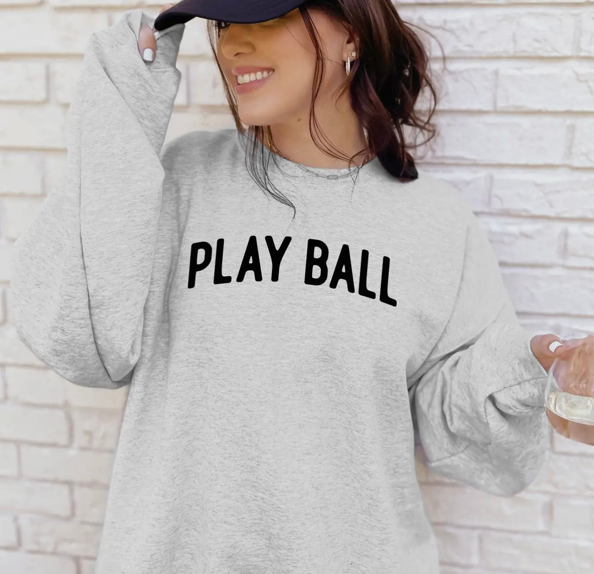 Play Ball Graphic Sweatshirt