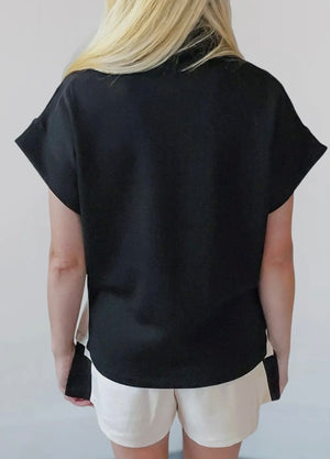 Stitch Contrast Black & Cream Set