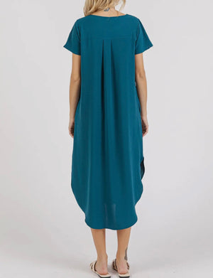 Sullivan Teal Airflow Midi Dress