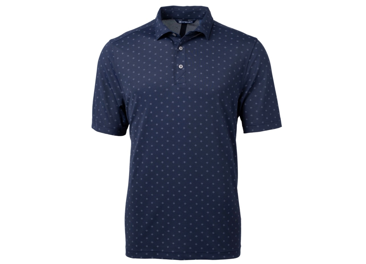 Legend Luxe Navy Print Polo