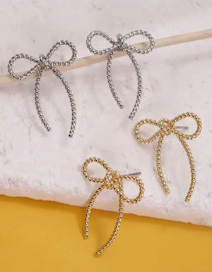 Rope Bow Design Earrings