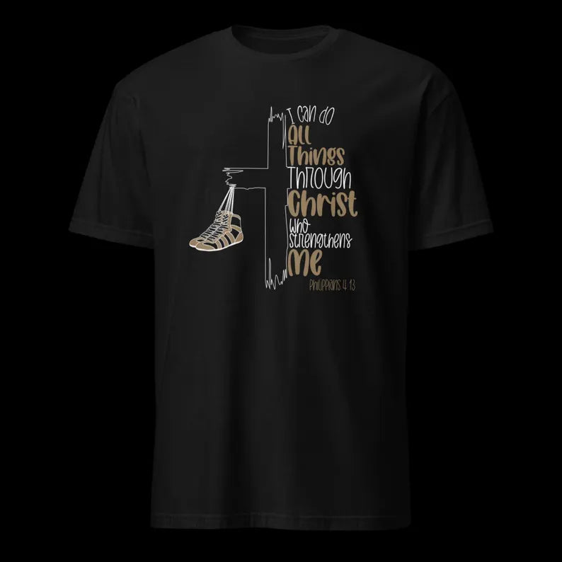 I Can Do All Things Through Christ Wrestling Cross Tshirt