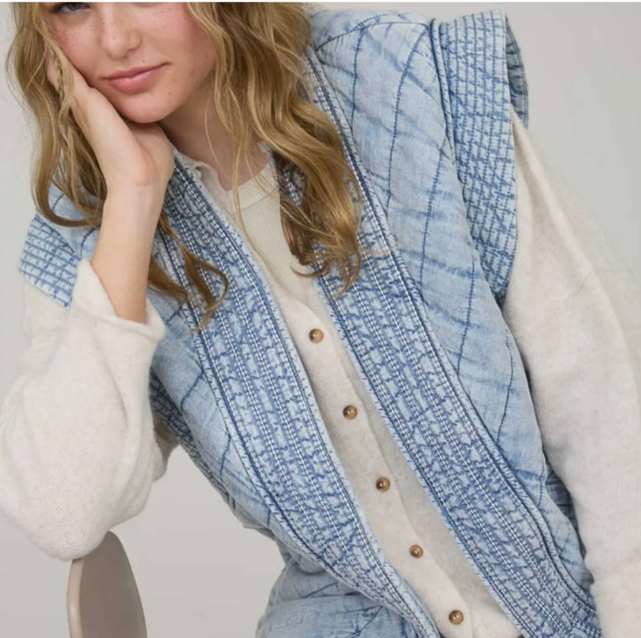 Quade Quilted Vintage Wash Vest