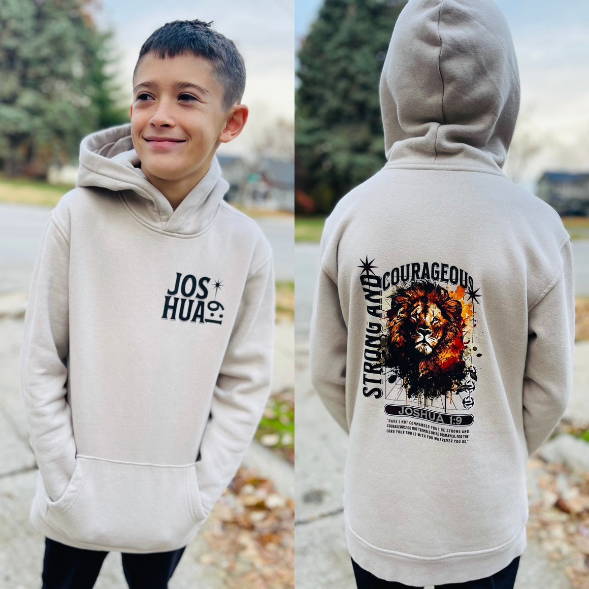 Strong & Courageous Hooded Sweatshirt Youth & Adult